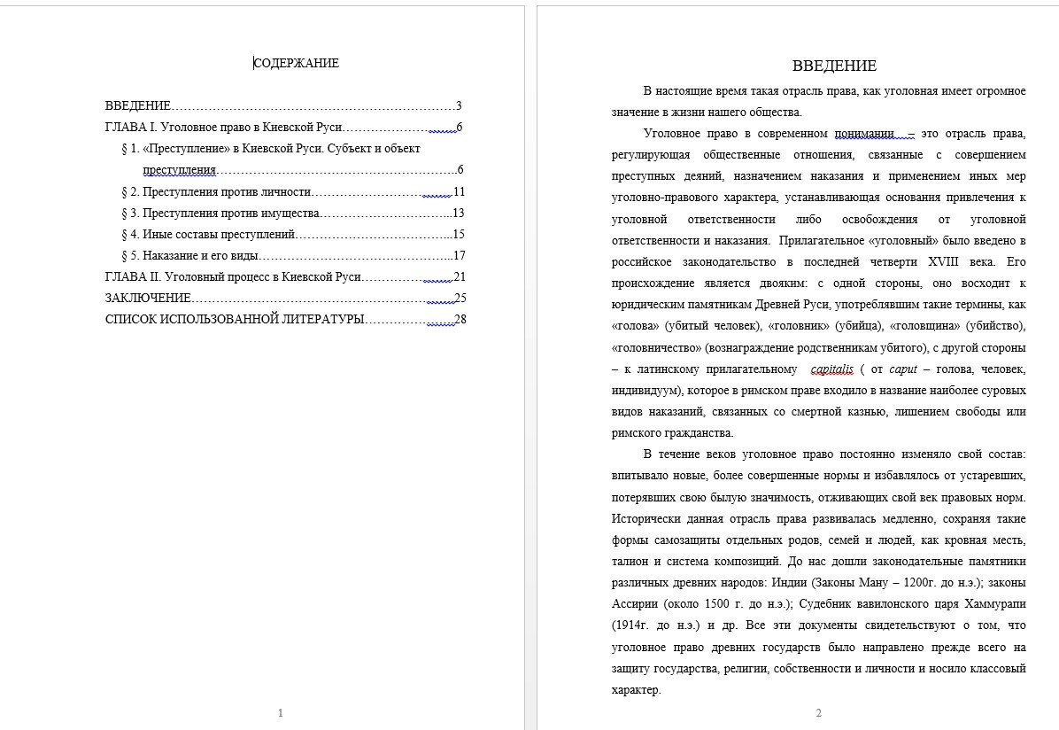 Курсовая работа - Уголовно право и уголовный процесс Киевской Руси (000359)